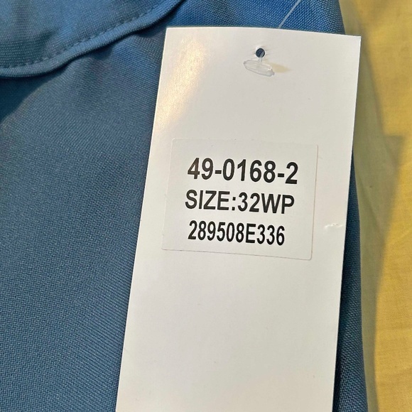 NEW PHOTOS! PANTS, PETITE SUPER STRETCH, BLUE, SIZE 32WP, ELASTIC WAIST, ROAMANS - Picture 4 of 11